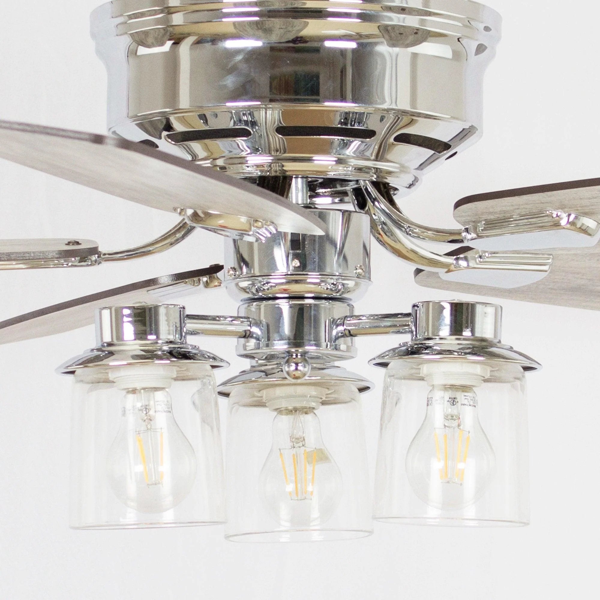 52" Bangatore Chrome Reversible Ceiling Fan