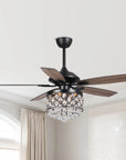 52" Berkshire Reversible Crystal Ceiling Fan