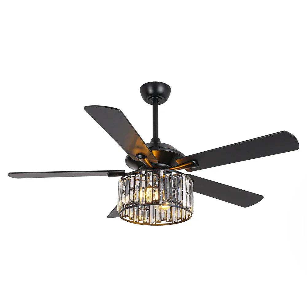 52" Dicken Crystal Ceiling Fan With Lighting - IPLUS Lighting