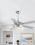 52" Elkton Modern Crystal Ceiling Fan