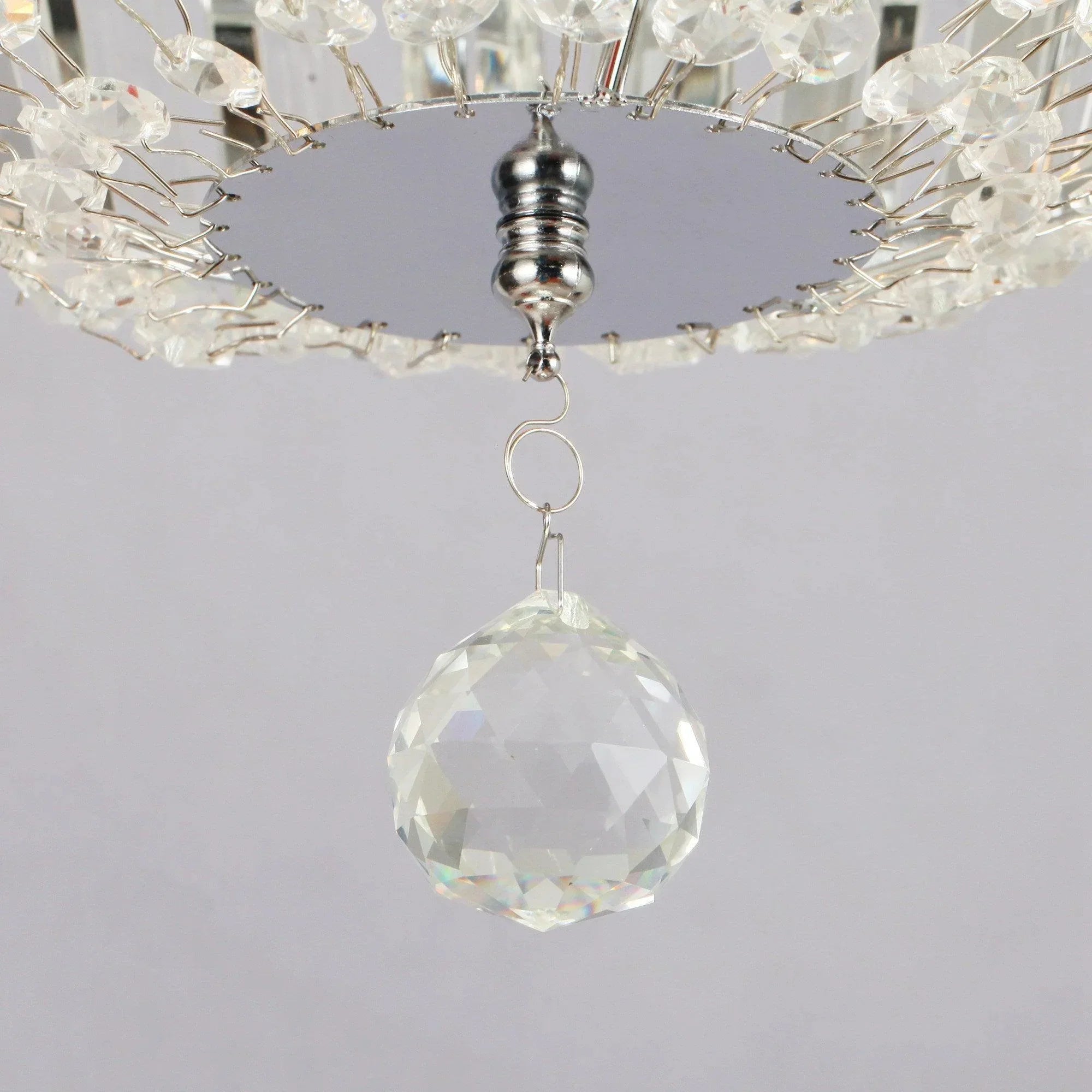 52" Ganga Modern Downrod Mount Crystal Ceiling Fan - IPLUS Lighting