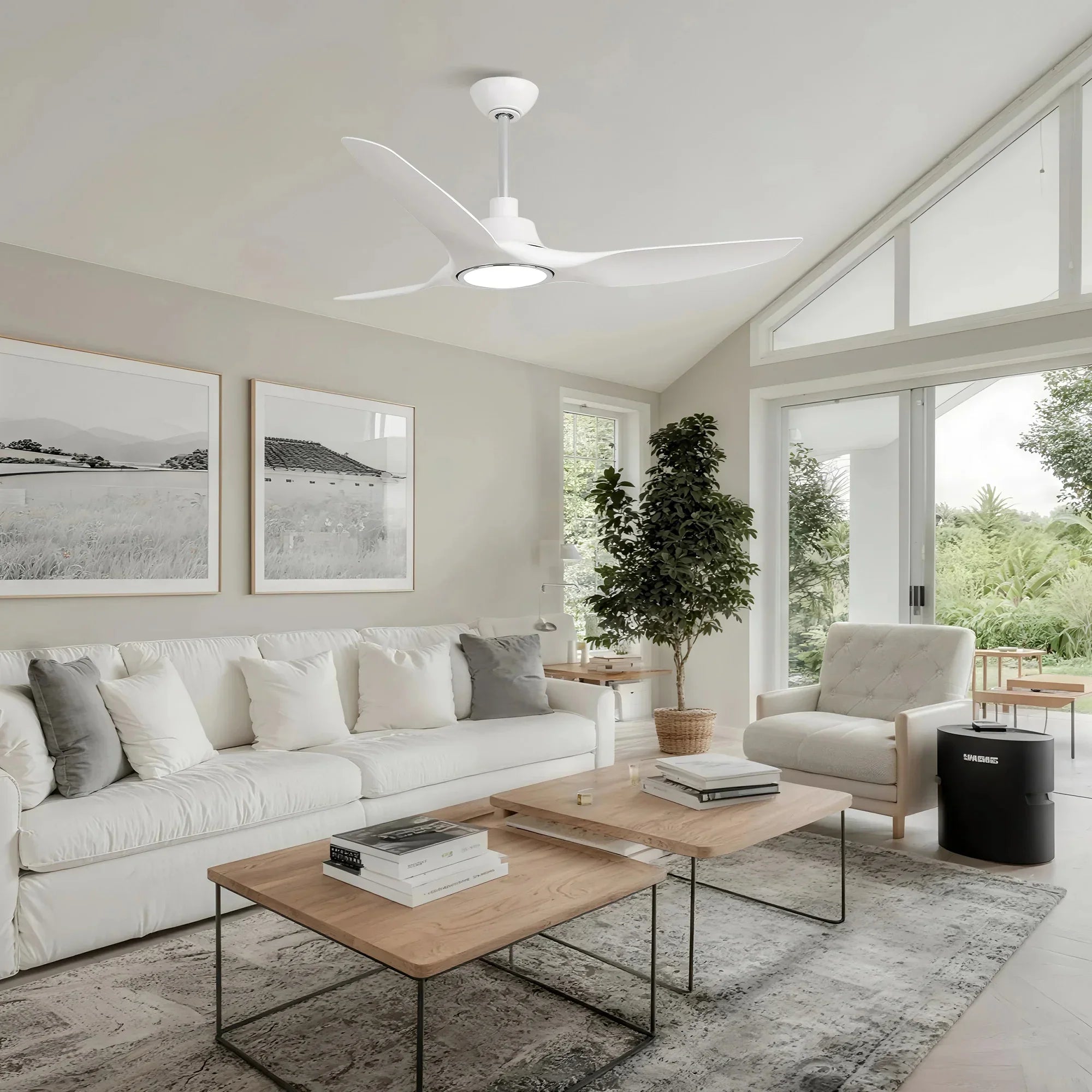 52" Modern 3 Blades Ceiling Fan