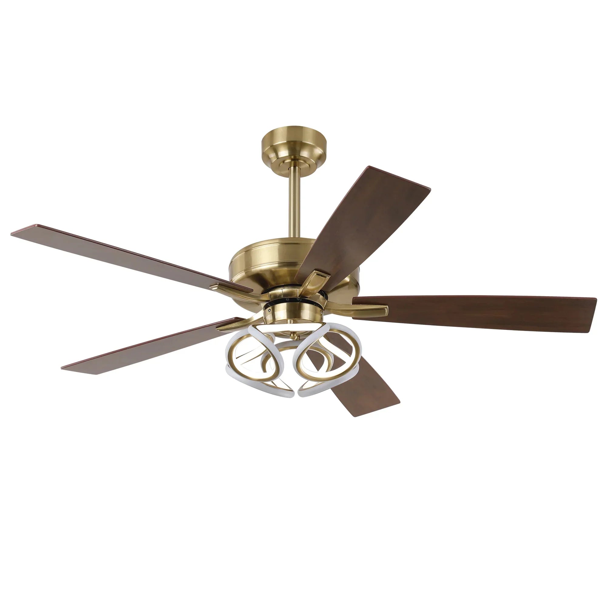 52" Boyd Antique-bronze Golden RGB LED Smart Fan - IPLUS Lighting