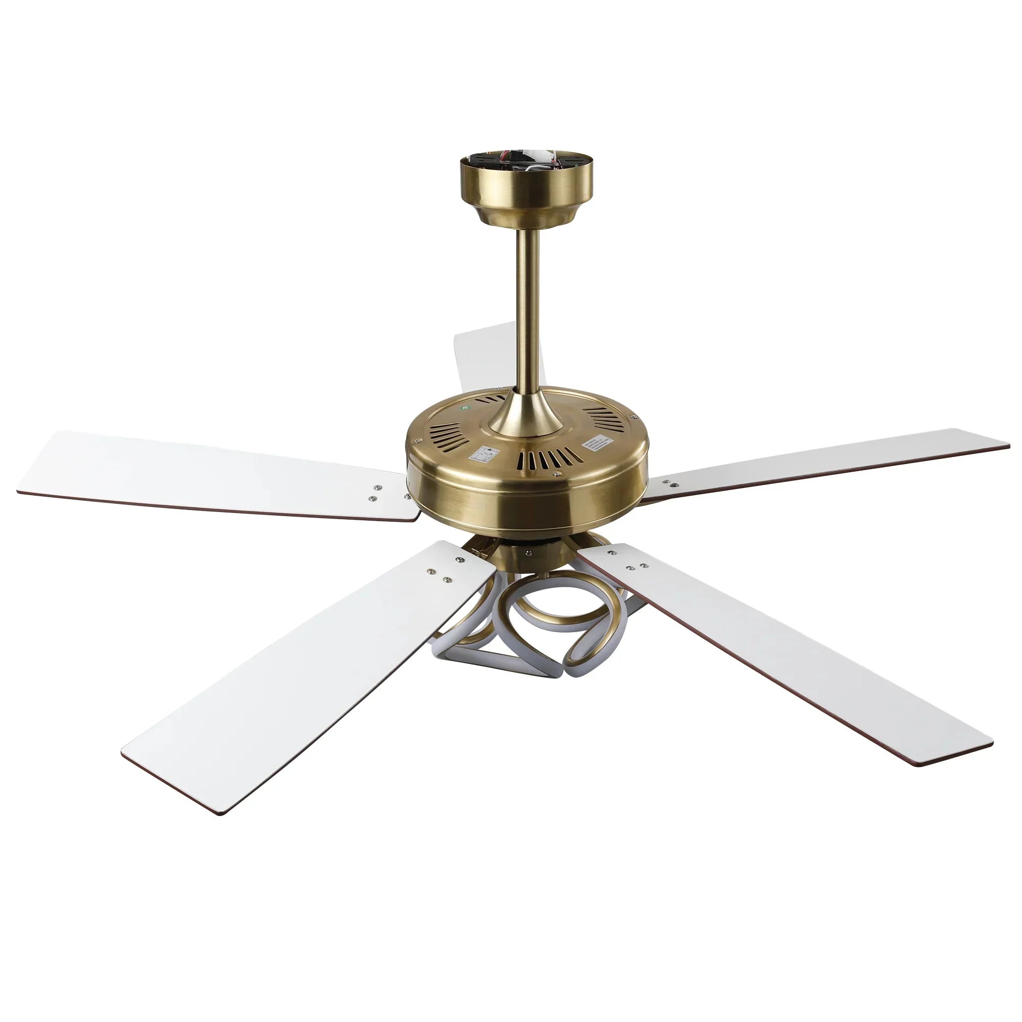 52" Boyd Antique-bronze Golden RGB LED Smart Fan - IPLUS Lighting