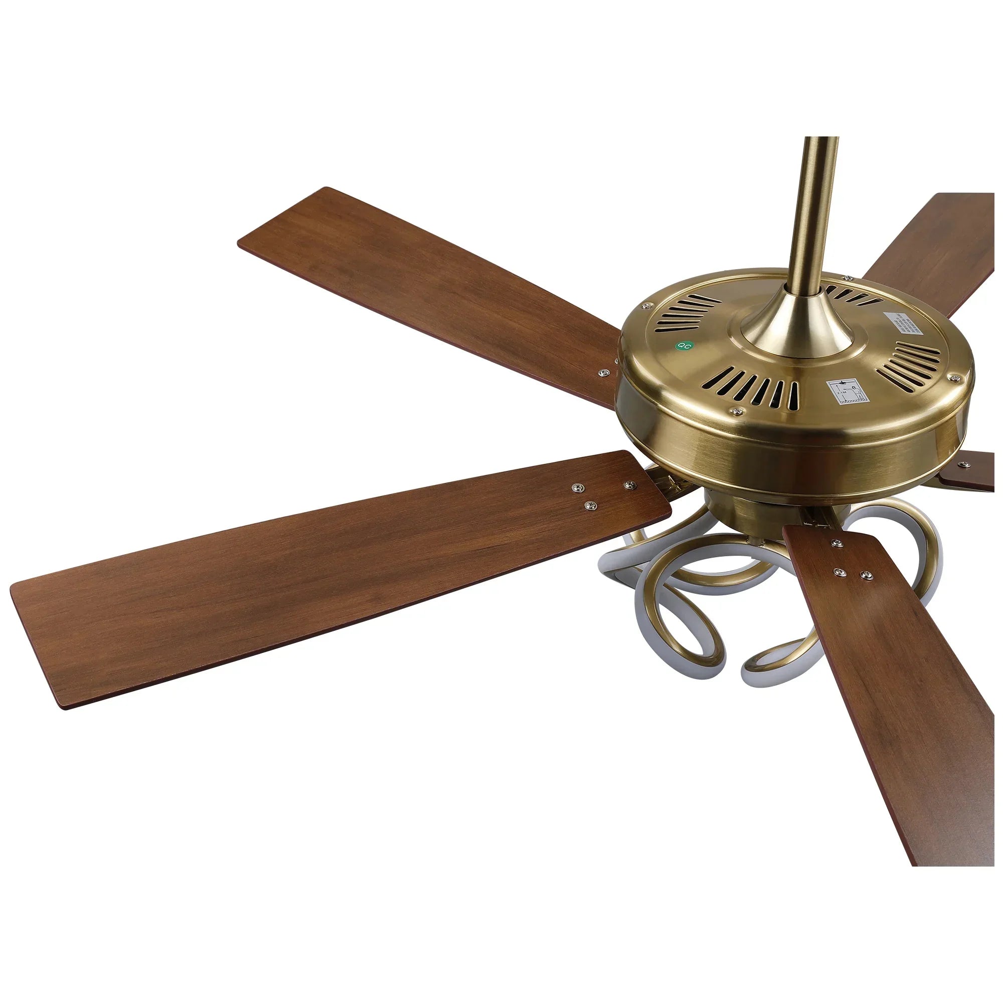 52" Boyd Antique-bronze Golden RGB LED Smart Fan - IPLUS Lighting