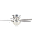 52" Kanpur Flush Mount Reversible Crystal Ceiling Fan - IPLUS Lighting