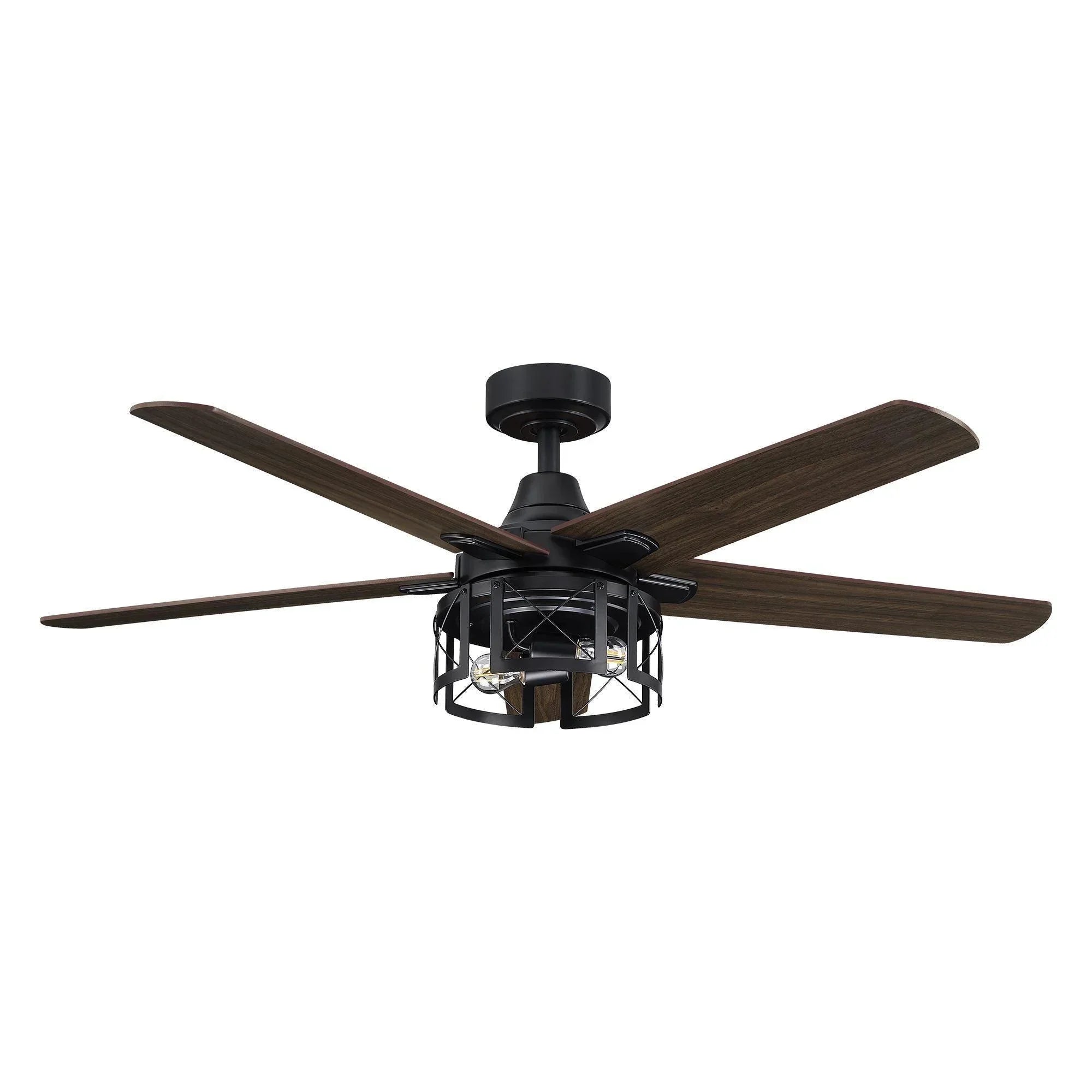 52" Kolkata Industrial Downrod Mount Reversible Ceiling Fan - IPLUS Lighting