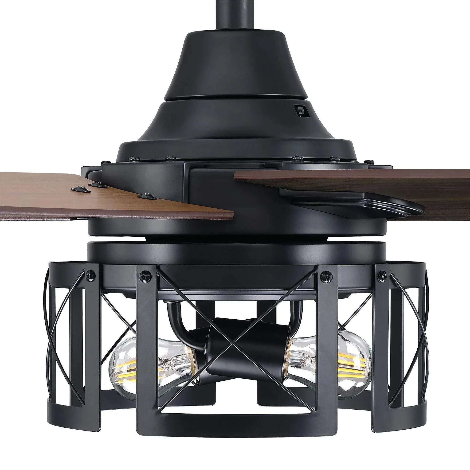 52" Kolkata Industrial Downrod Mount Reversible Ceiling Fan - IPLUS Lighting