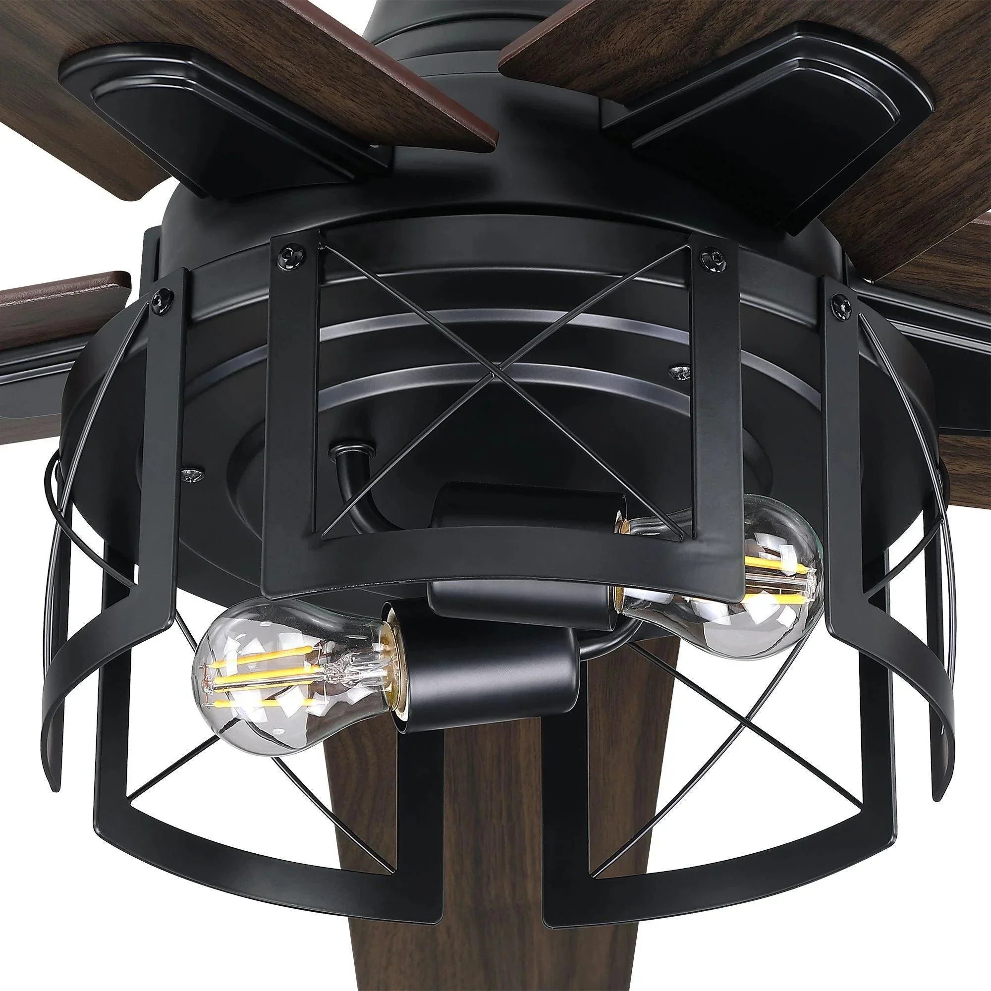 52" Kolkata Industrial Downrod Mount Reversible Ceiling Fan - IPLUS Lighting