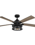 52" Industrial Reversible Mesh Led Ceiling Fan - IPLUS Lighting