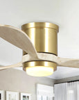 52" Mayna Copper Flush Mounted Ceiling Fan - IPLUS Lighting
