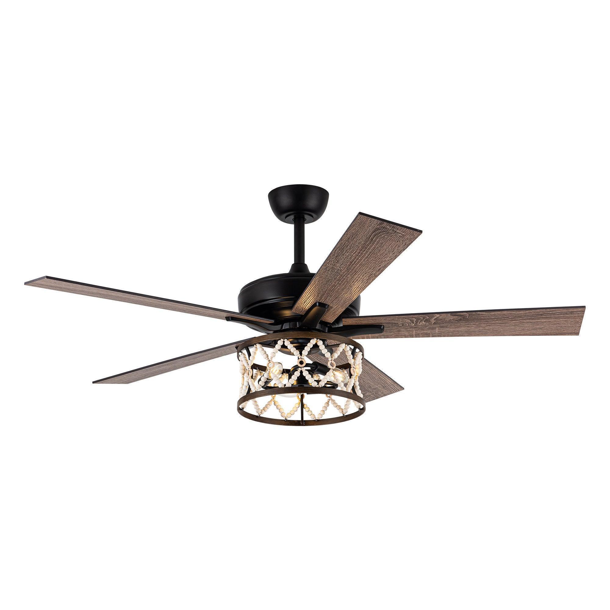 52" New Delhi Industrial Reversible Ceiling Fan - IPLUS Lighting