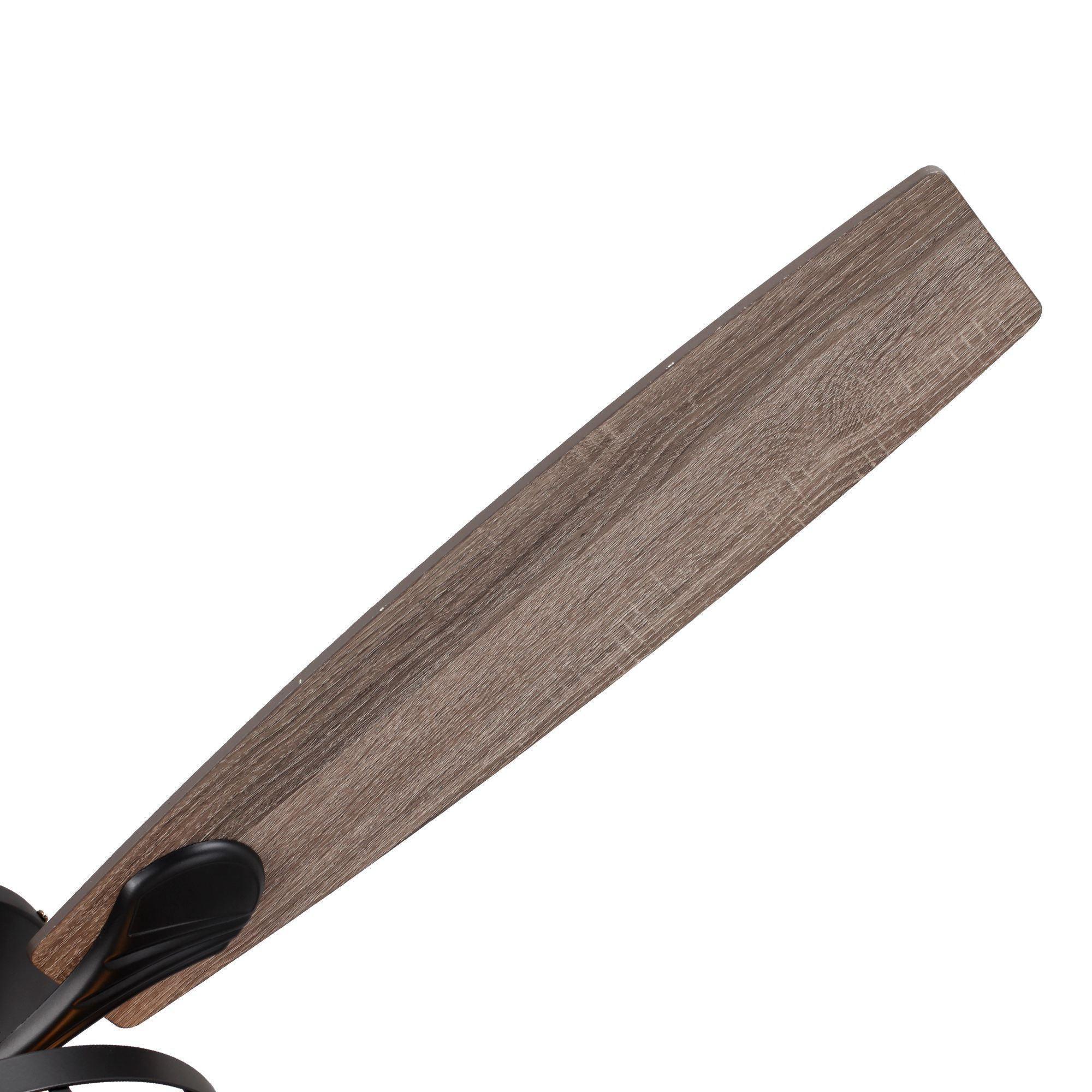 52" Paquette Matte Black Ceiling Fan