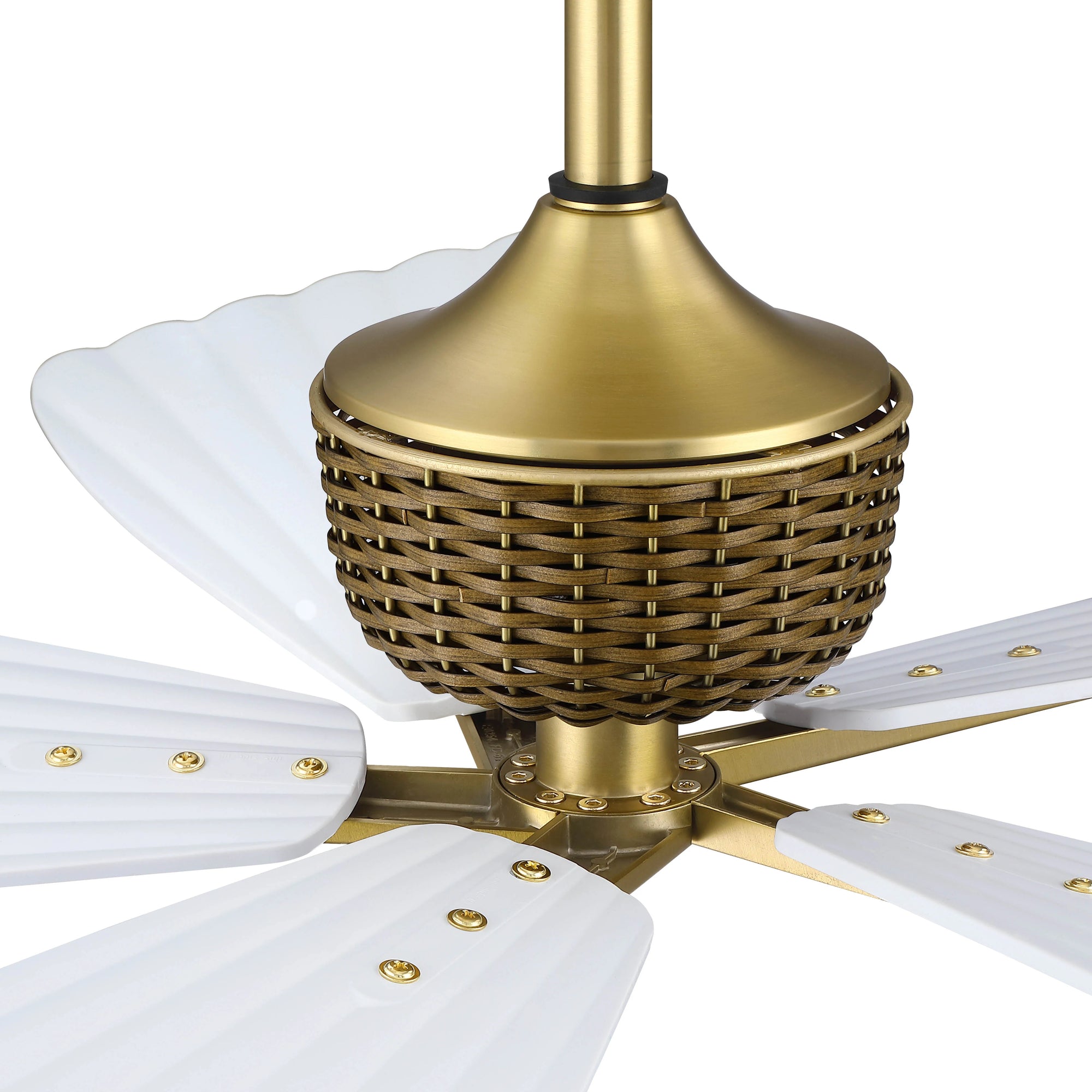 52" Porter Soft Brass IP66 Outdoor Ceiling Fan