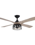 52" Tata Nagar Farmhouse Reversible Crystal Ceiling Fan - IPLUS Lighting