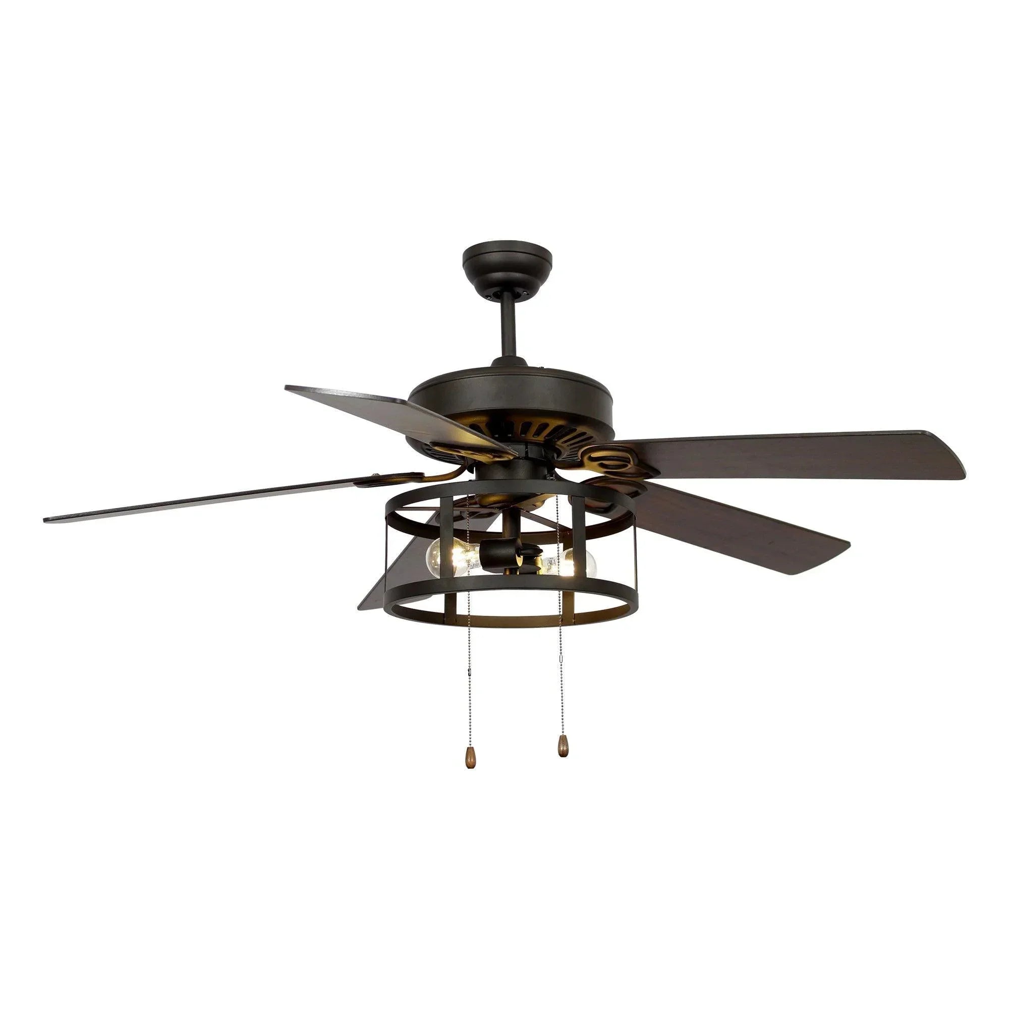 52" Urbana Industrial Ceiling Fan With Pull Chain - IPLUS Lighting