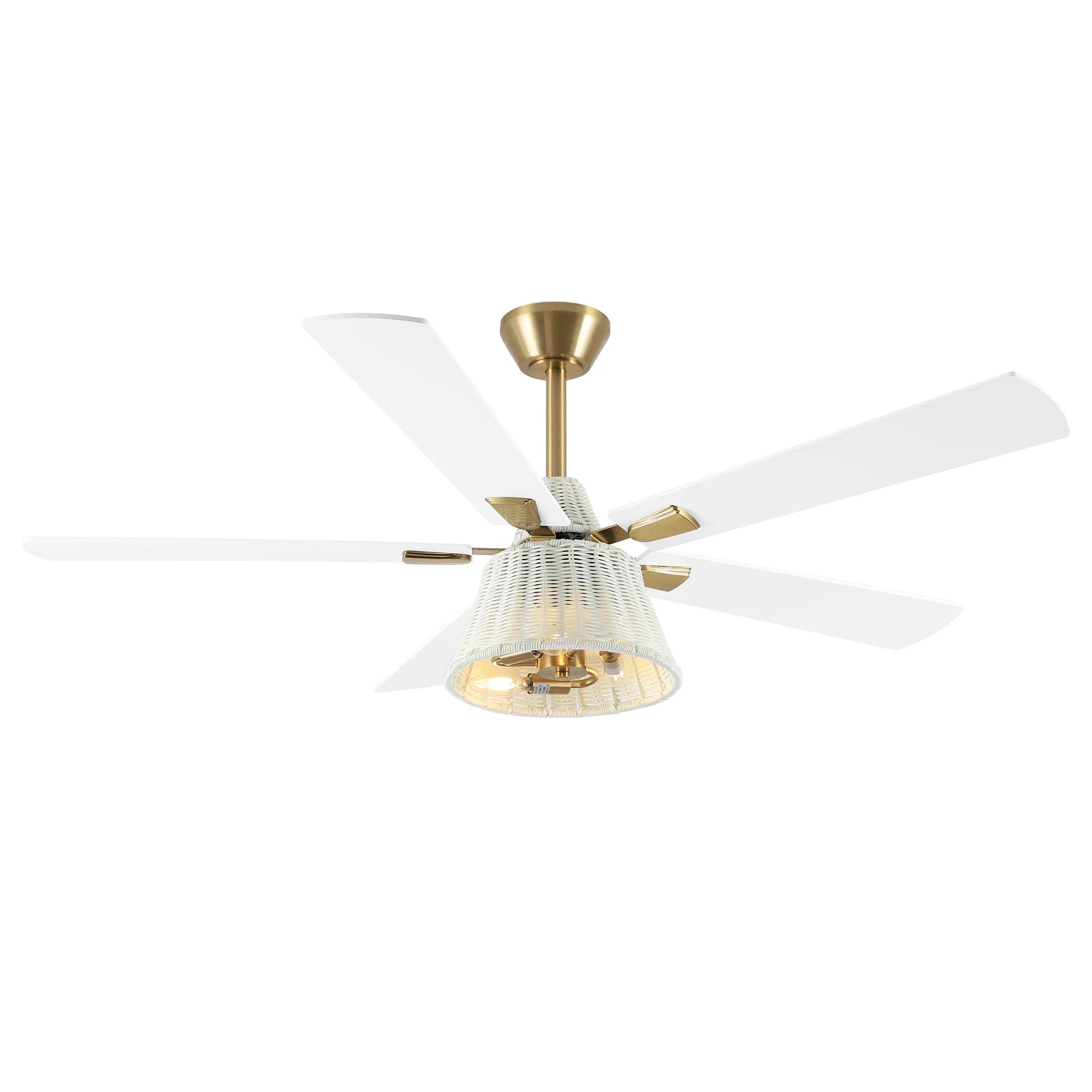 52" Zona Antique Brass Ceiling Fan