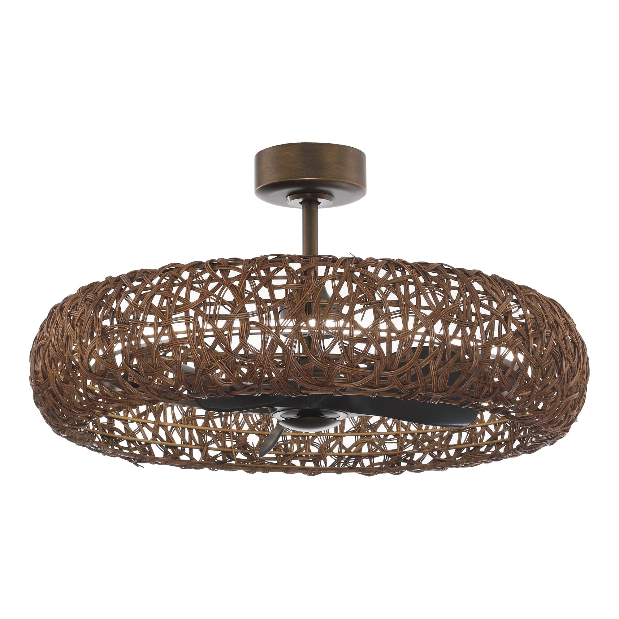 35" Hamptons Bronze Caged Ceiling Fan