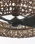35" Hamptons Bronze Caged Ceiling Fan