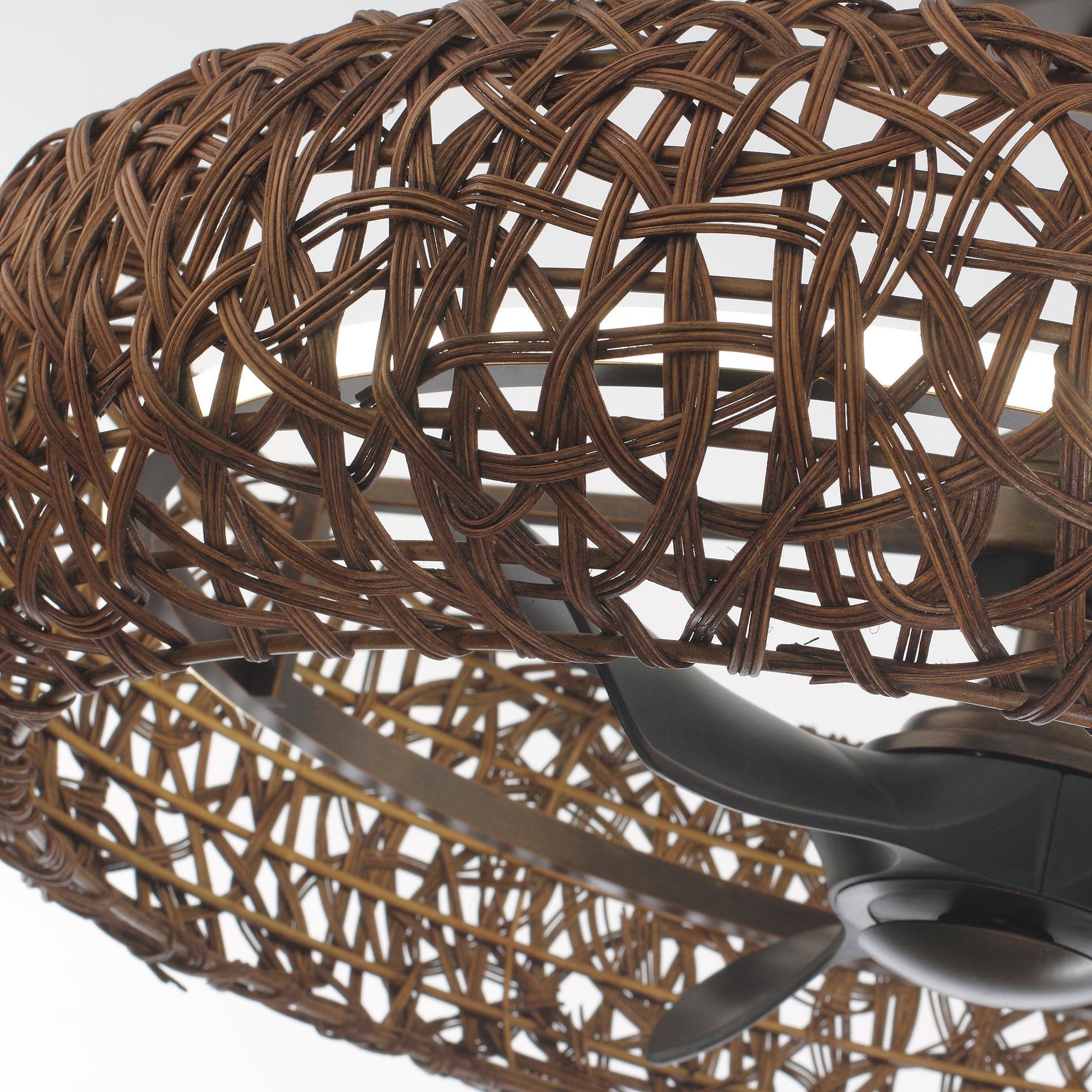 35" Hamptons Bronze Caged Ceiling Fan