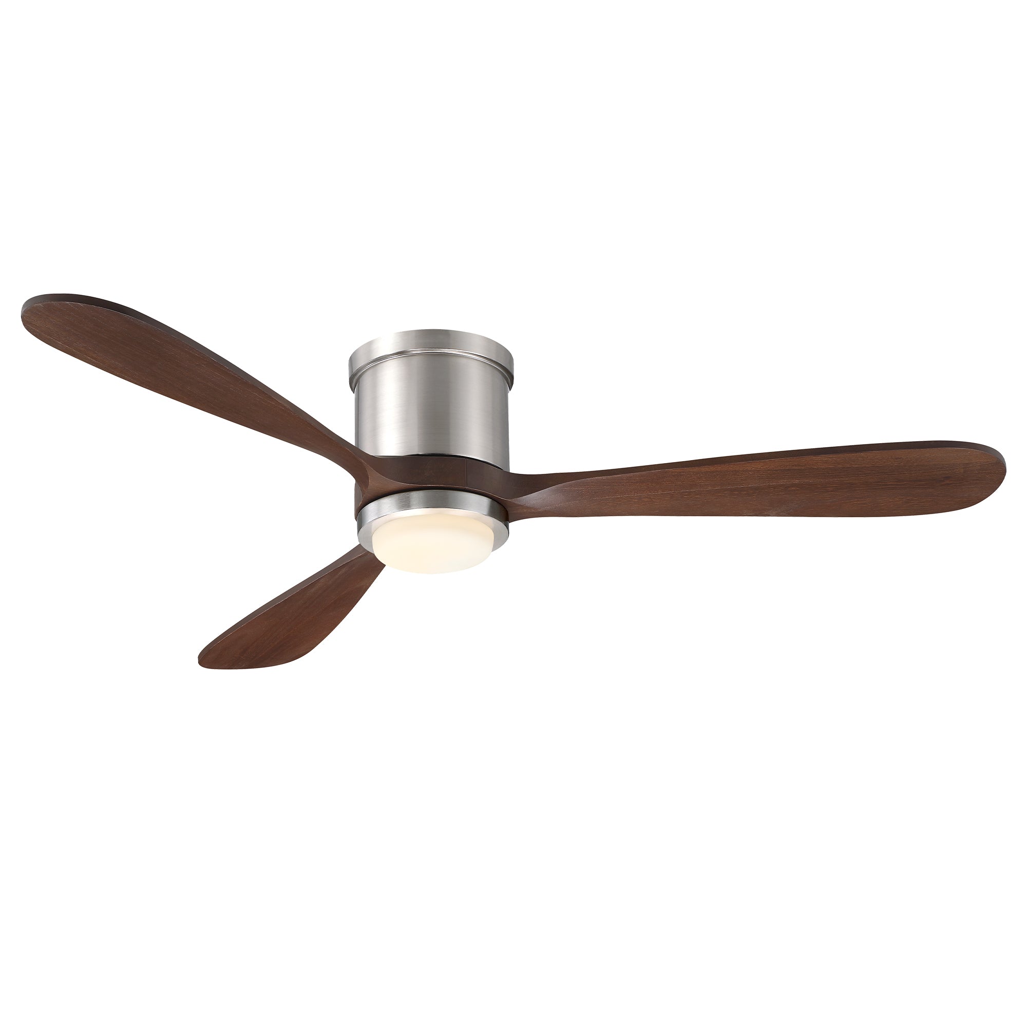 52" Mayna Flush Mount Ceiling Fan,Solid Wood Blades
