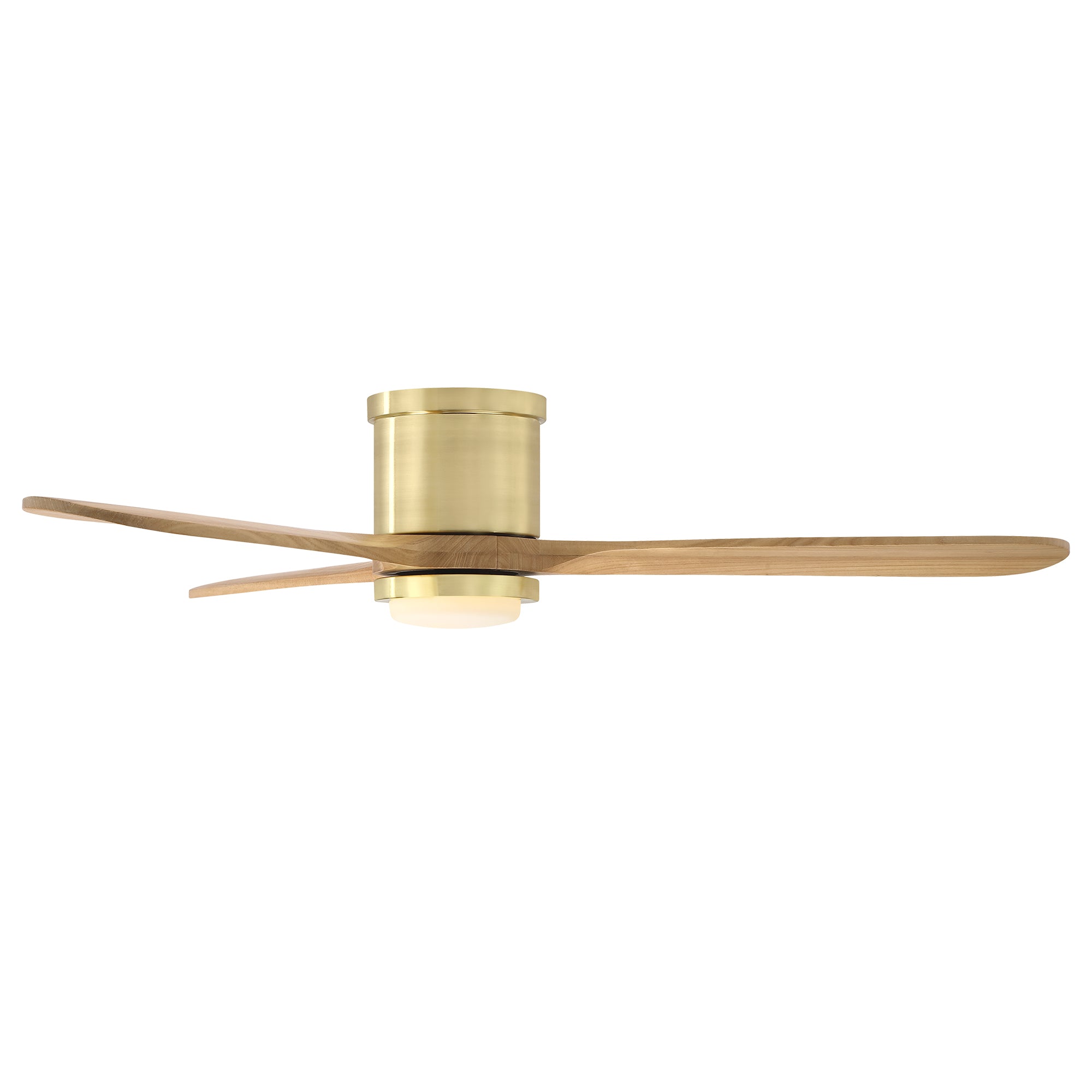 52" Mayna Flush Mount Ceiling Fan,Solid Wood Blades