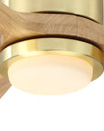 52" Mayna Flush Mount Ceiling Fan,Solid Wood Blades