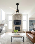 55" Xenia Black Ceiling Fan with Clear Blades