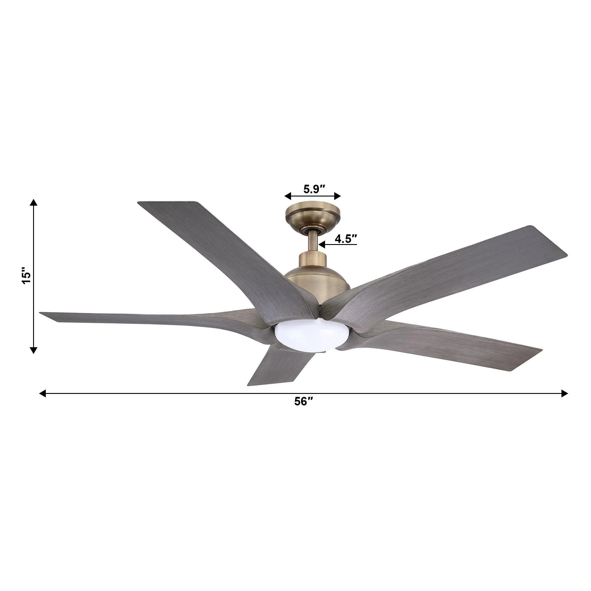 56" Genoa Farmhouse Reversible Ceiling Fan