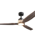 56 Inch Louise LED Wood Blades Ceiling Fan with Remote Control - IPLUS Lighting
