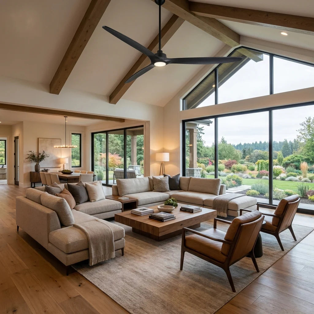 80" Aurix Luxury Solid Wood Blade Ceiling Fan