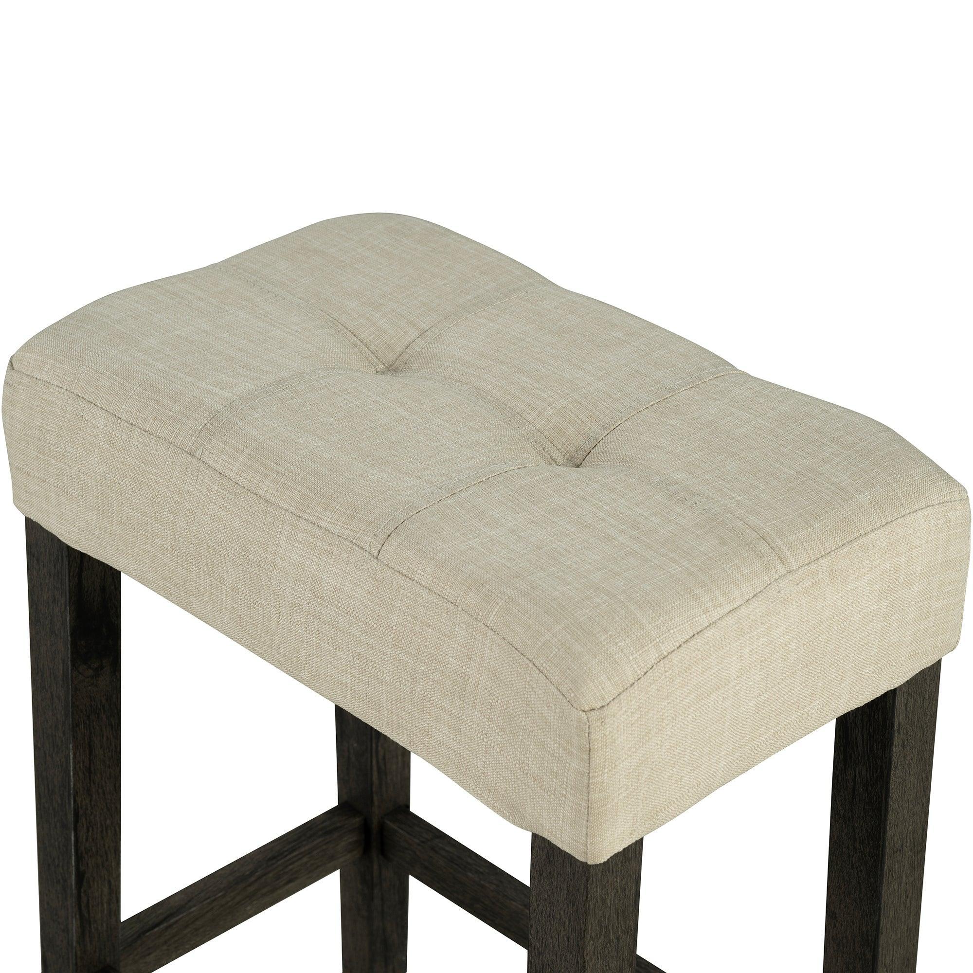 59" Rustic Dining &amp; Bar Table Set with 3 Stools and USB Charging Ports