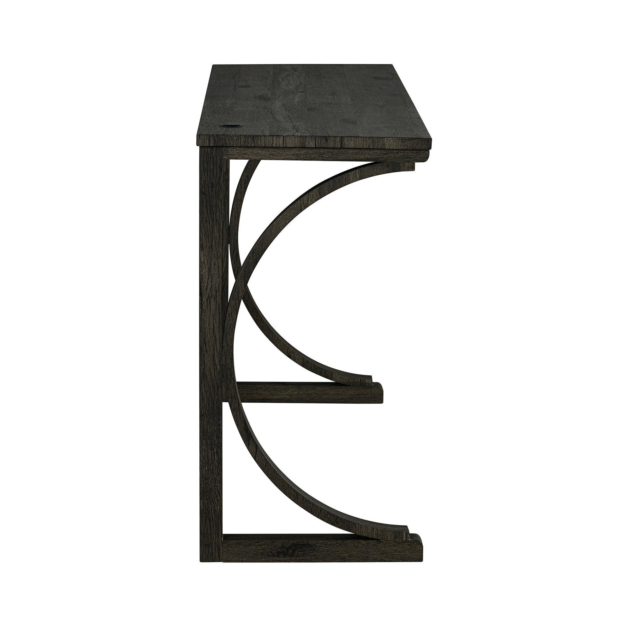 59" Rustic Dining &amp; Bar Table Set with 3 Stools and USB Charging Ports