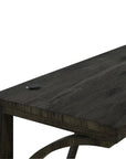 59" Rustic Dining & Bar Table Set with 3 Stools and USB Charging Ports