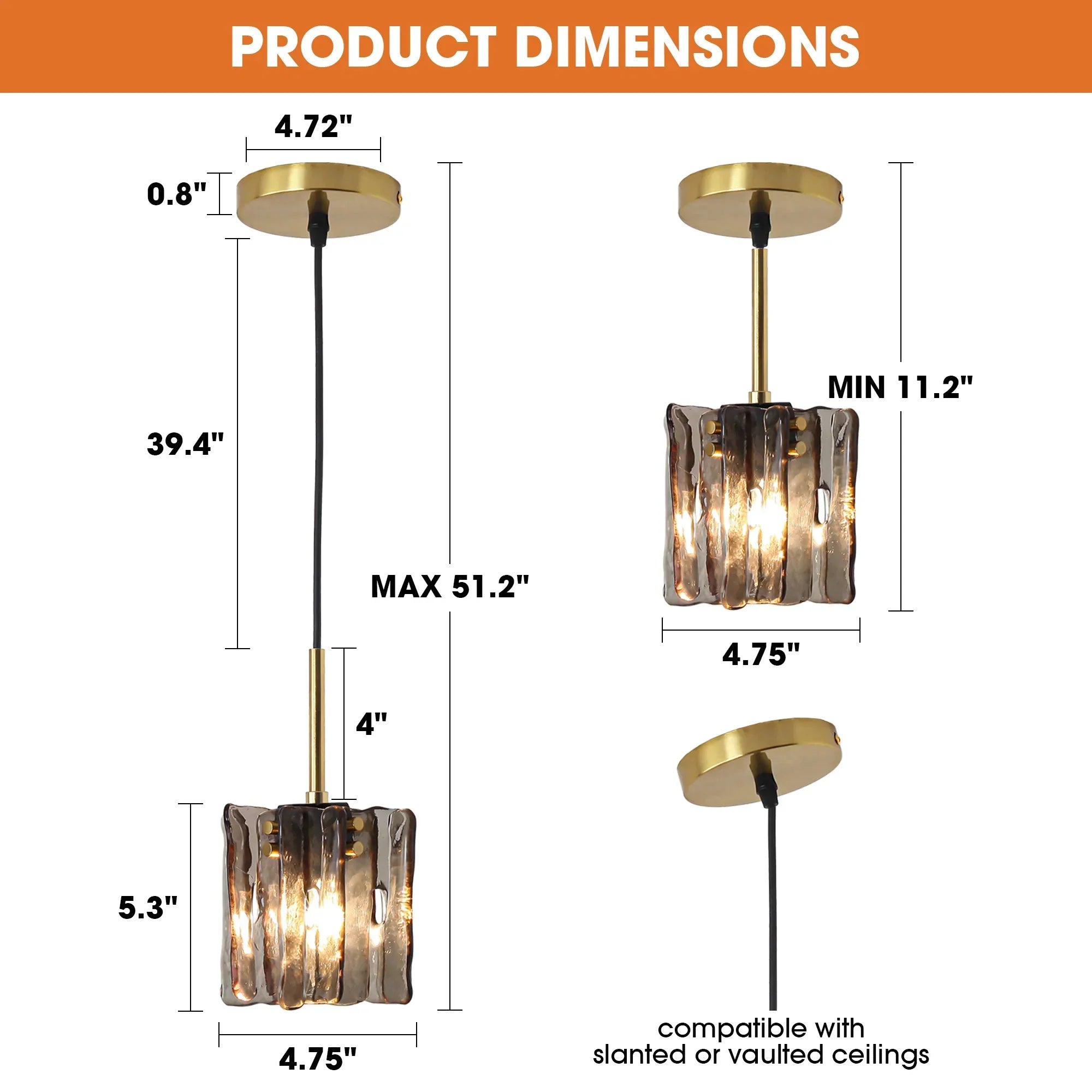 5" Sean 1-Light Island Pendant Light