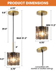 5" Sean 1-Light Island Pendant Light