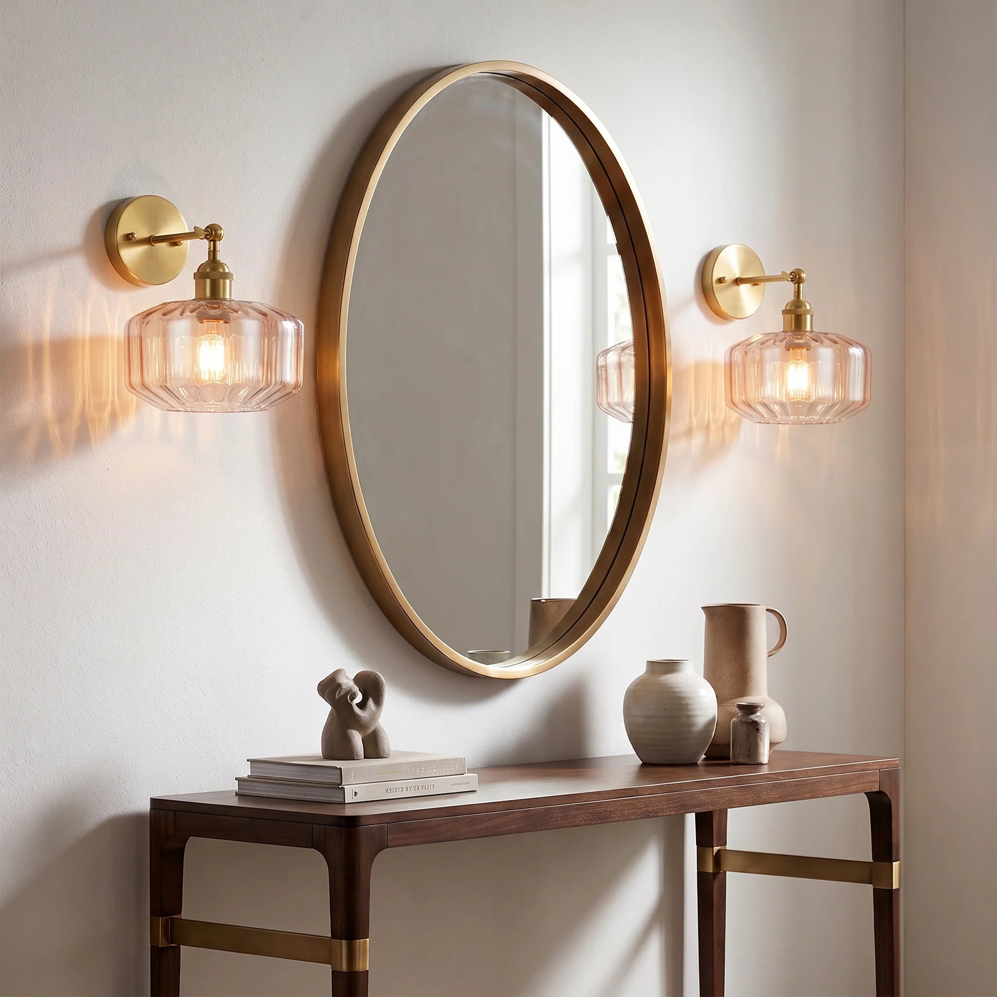 Gerald 1-Light Glass Wall Sconce Lighting