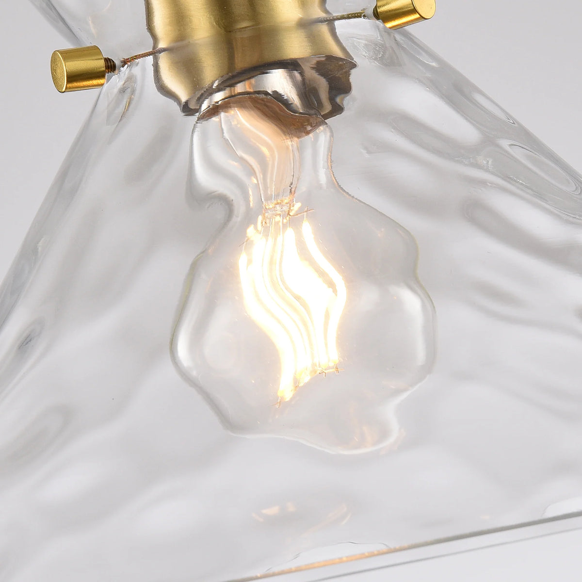 Tavelle 1-Light Natural Copper Cone Glass Pendant Light