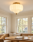 Phyllis 3-Light Flush Mount Ceiling Light in Gold Brass Finish