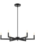 Marcia 6-Light Matte Black Modern Chandelier