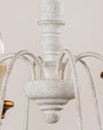 French Country 6 Light Candle Style Distressed Chandelier - IPLUS Lighting