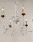 French Country 6 Light Candle Style Distressed Chandelier - IPLUS Lighting