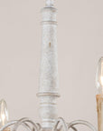 6-Light French Country Candle-Style Chandelier in Distressed - ParrotUncle