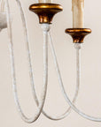 6-Light French Country Candle-Style Chandelier in Distressed - ParrotUncle