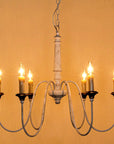 6-Light French Country Candle-Style Chandelier in Distressed - ParrotUncle