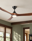 60" Avelor Modern LED Ceiling Fan with Solid Wood Blades