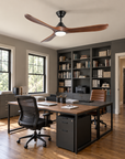 60" Avelor Modern LED Ceiling Fan with Solid Wood Blades