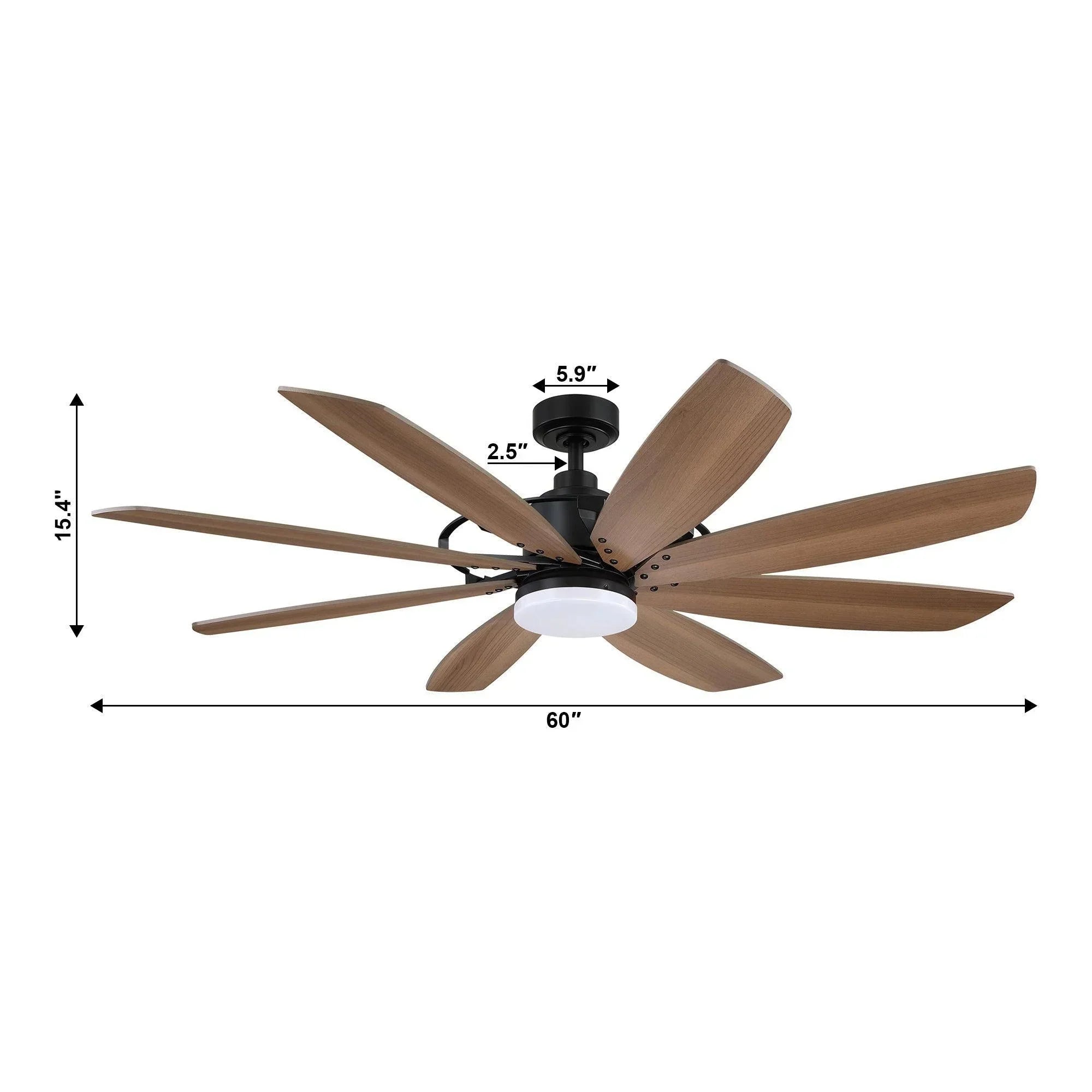 60" Antone Industrial Reversible Ceiling Fan - IPLUS Lighting