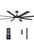60" Black Led Indoor Ceiling Fan