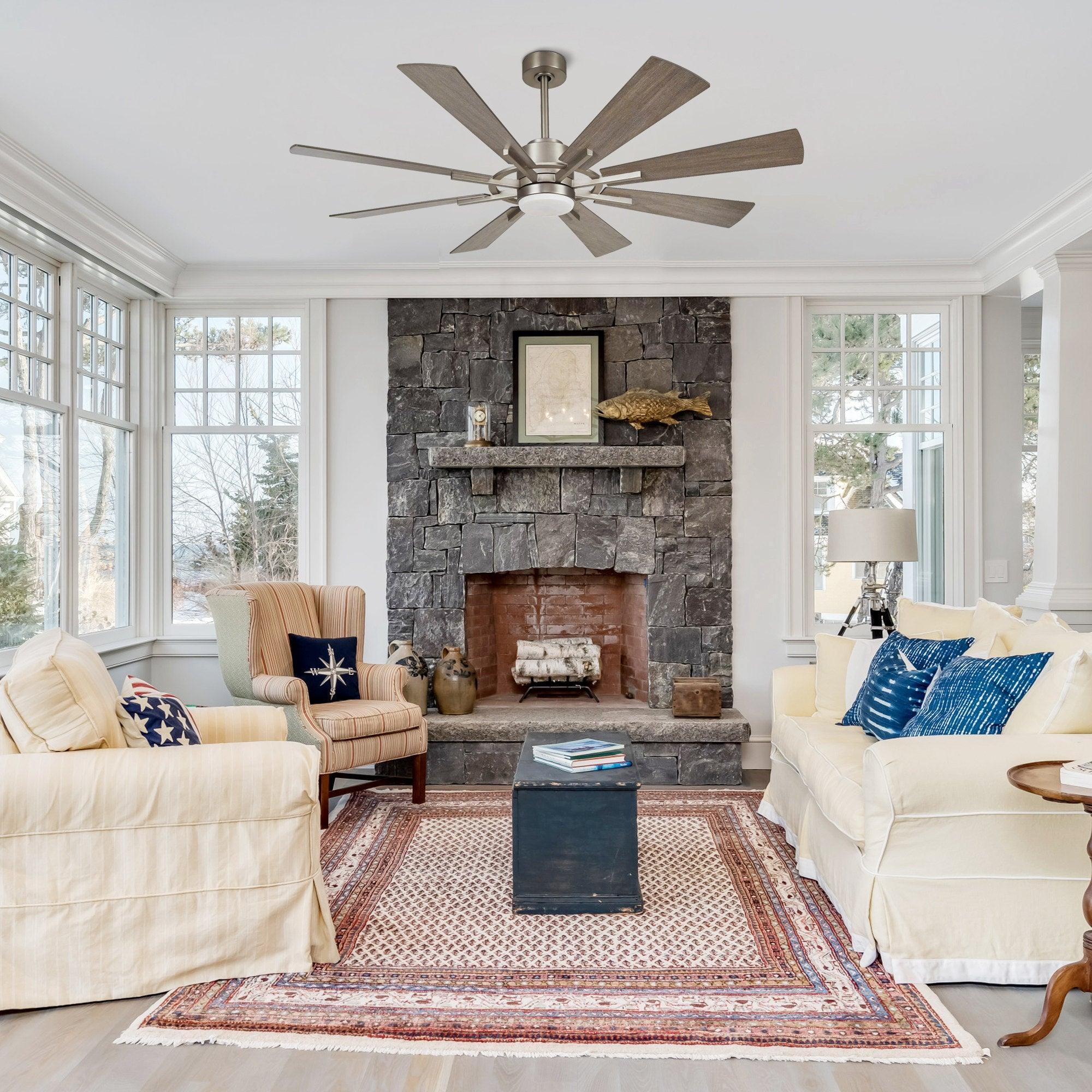 60" Oretha Windmill 8 Blades LED Ceiling Fan - IPLUS Lighting